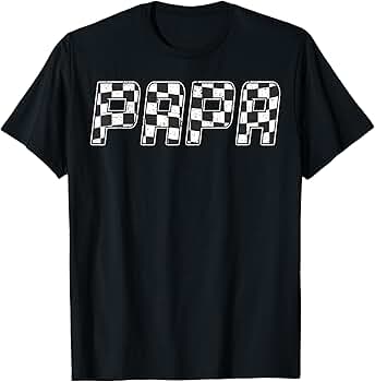 Amazon.com: Papa Racing Race Car Papa Checkered Flag Pit